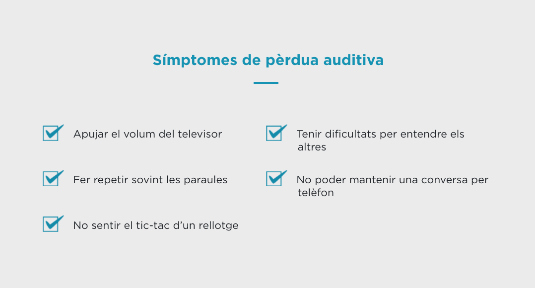 símptomes de la sordera pèrdua auditiva